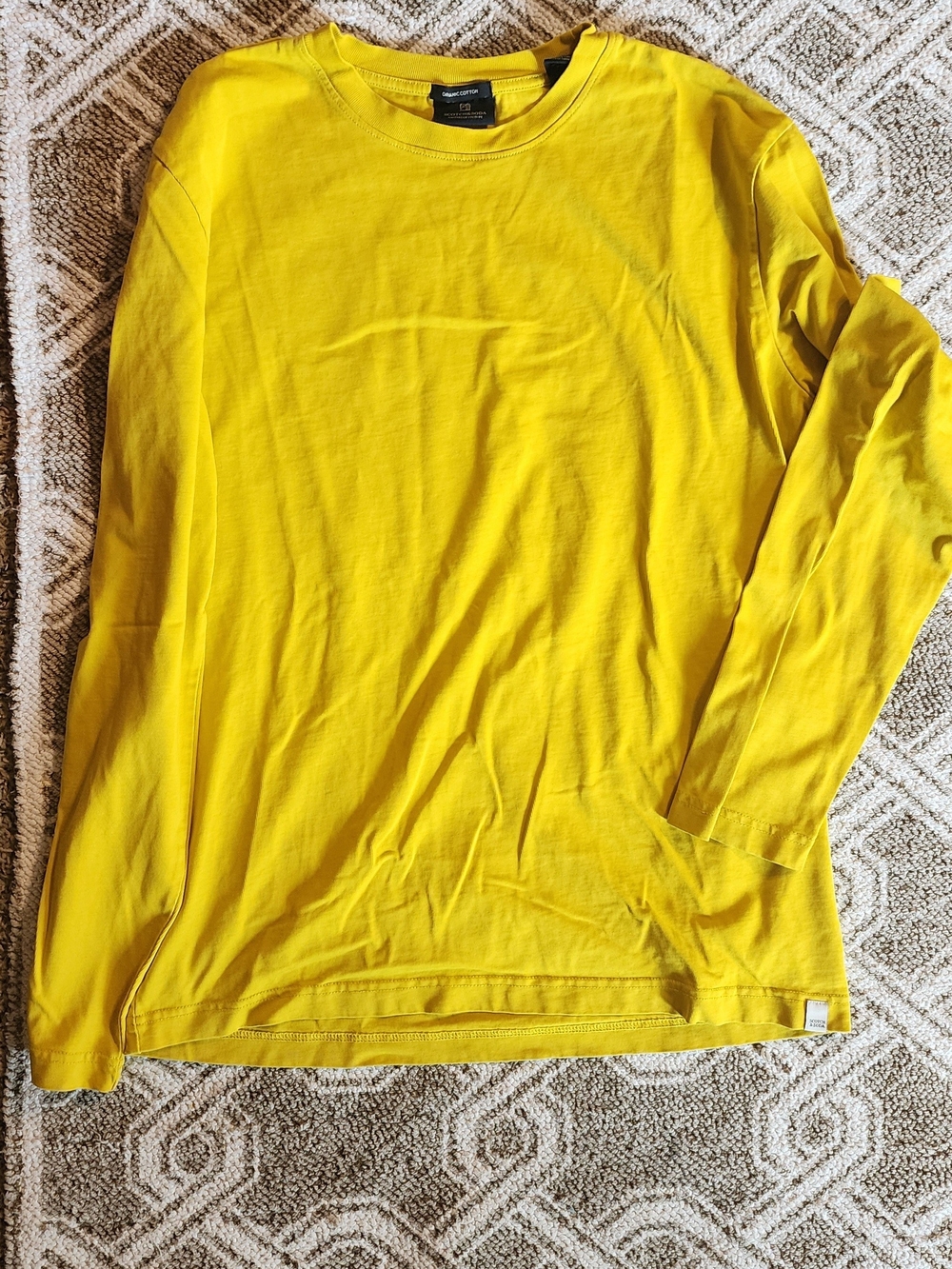 Scotch & Soda Vibrant Yellow Long Sleeve Crewneck Shirt